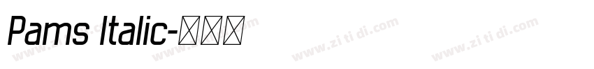 Pams Italic字体转换